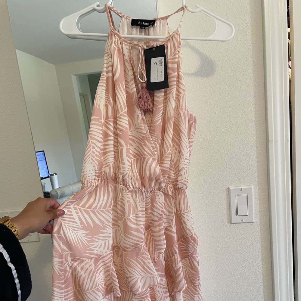 Pink tassel dress